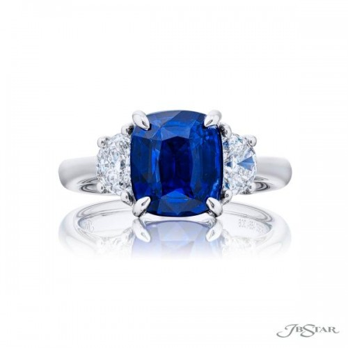 JB Star 3-Stone Sapphire and  Diamond Ring